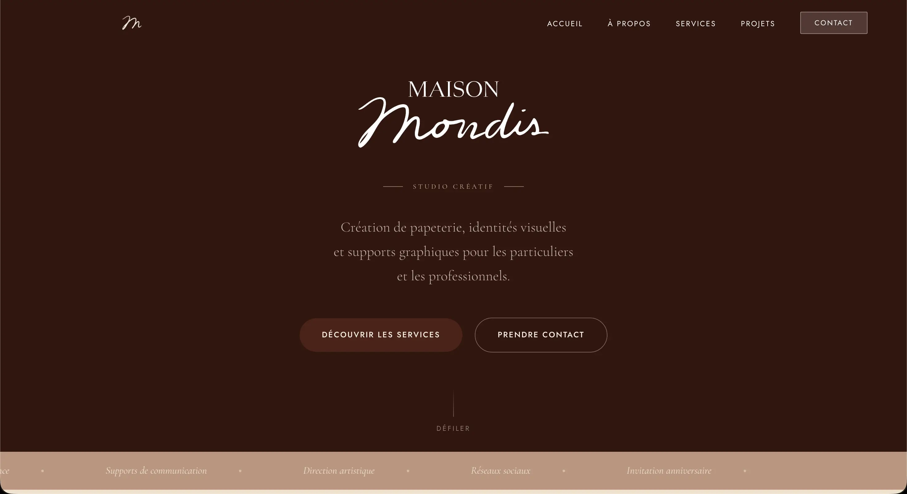 Création site vitrine Maison Mondis - Portfolio WebUnic Valence