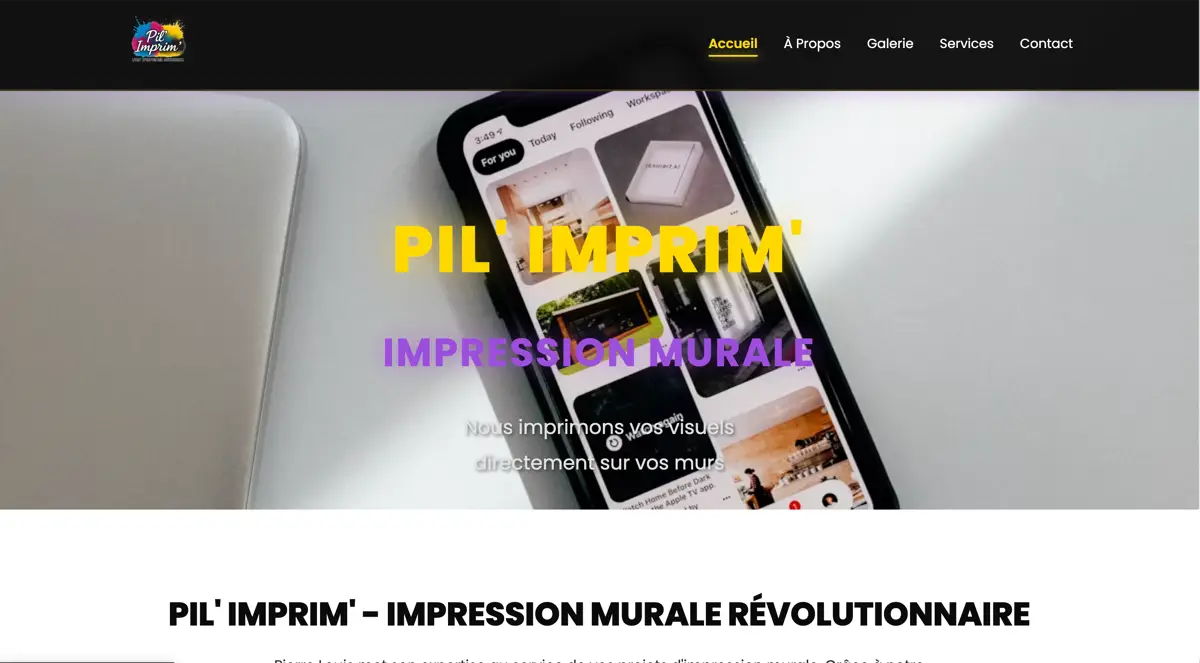Site e-commerce Pil Imprim imprimerie en ligne - Création WebUnic Valence