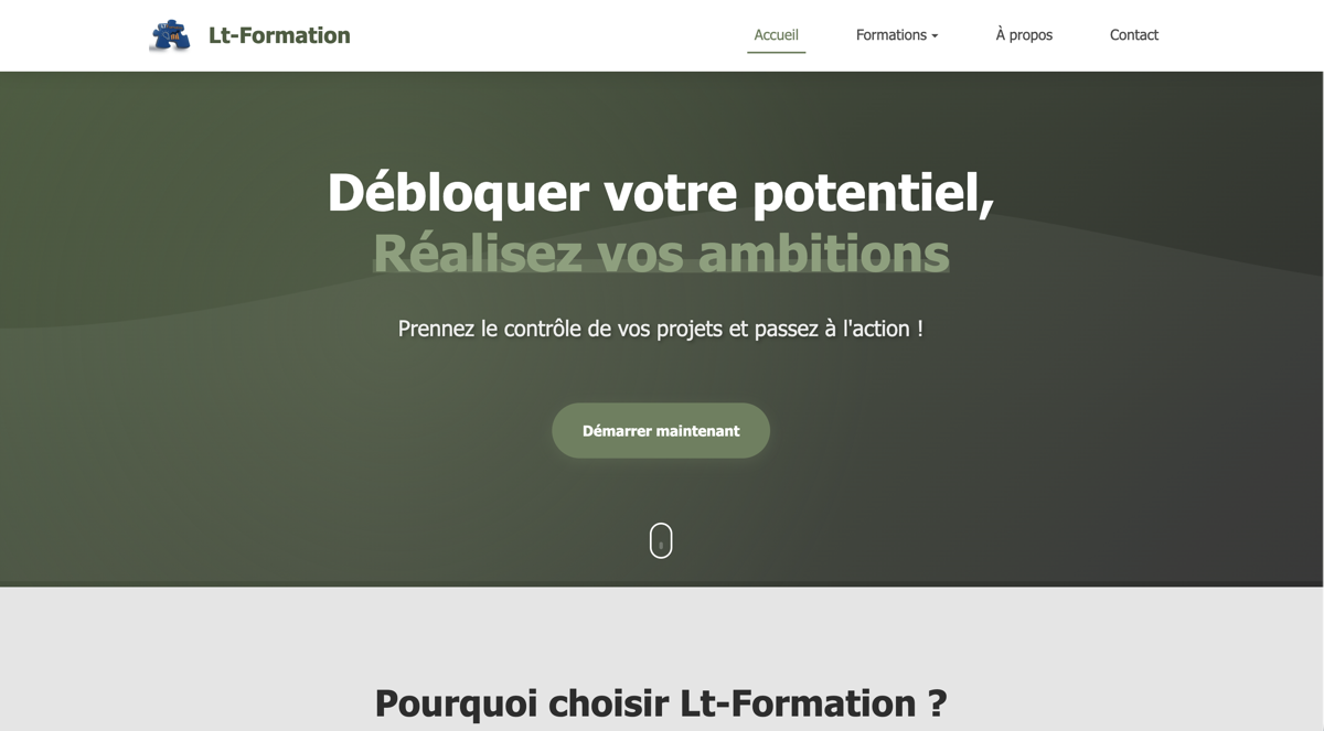 Plateforme formation en ligne LT Formations - Développement web WebUnic