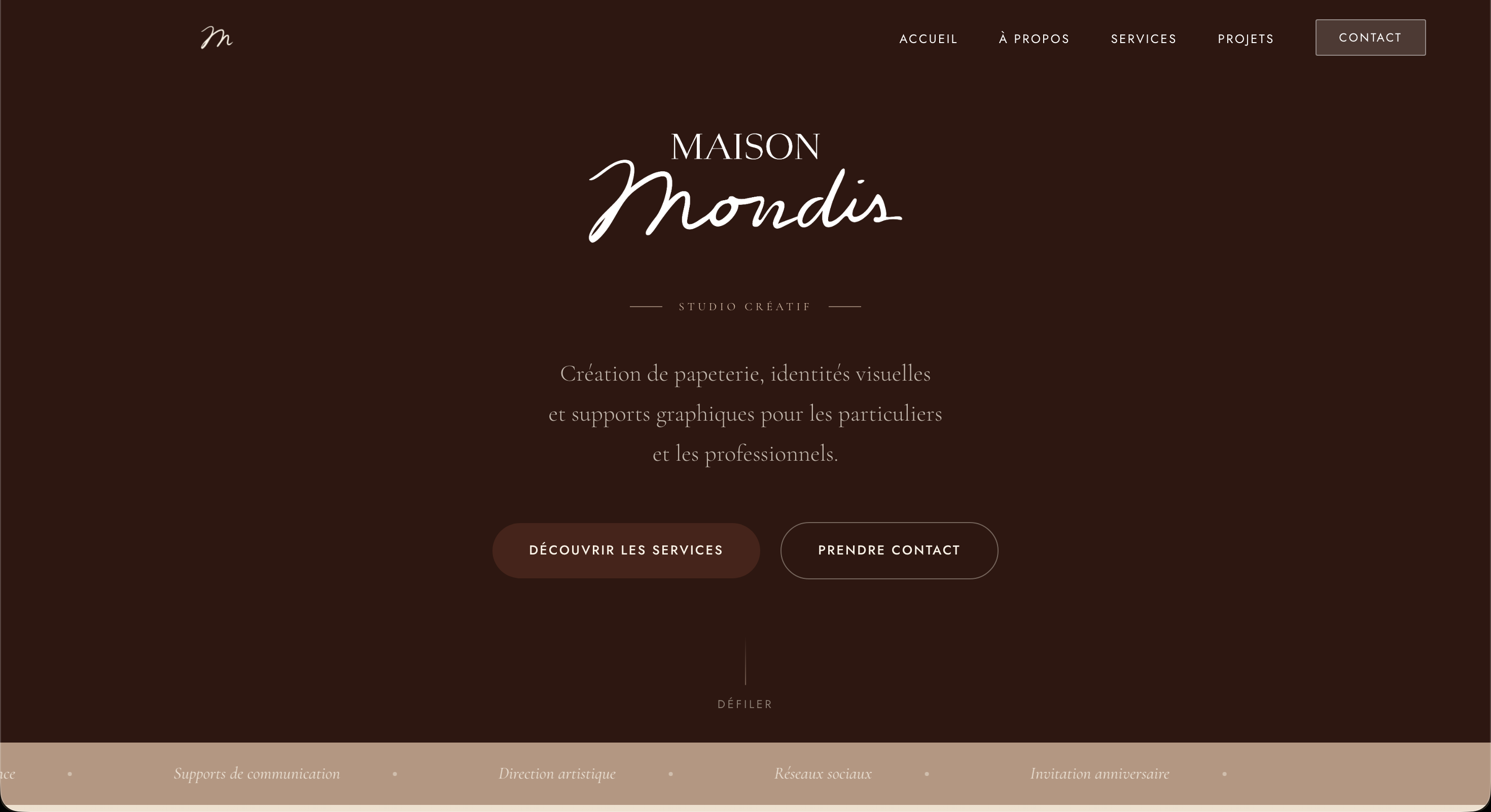 Création site vitrine Maison Mondis - Portfolio WebUnic Valence